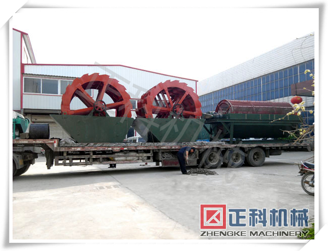 輪斗洗砂機發貨現場